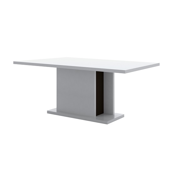 Ramet Extending Dining Table In White Gloss And Grey Lacquered_3