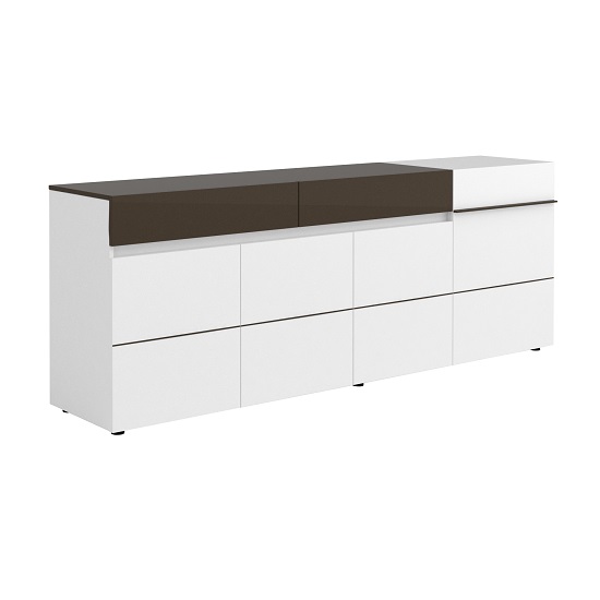 Ramet Large Sideboard In White Gloss And Grey Lacquered_2
