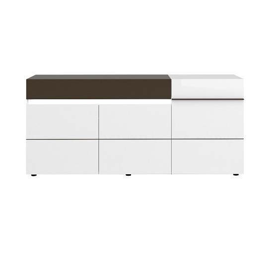 Ramet Medium Sideboard In White Gloss And Grey Lacquered_3