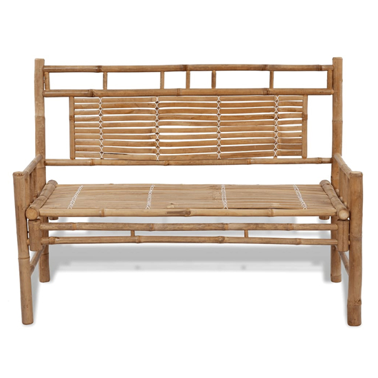 Ramie Wooden Bamboo Garden Seating Bench In Natural