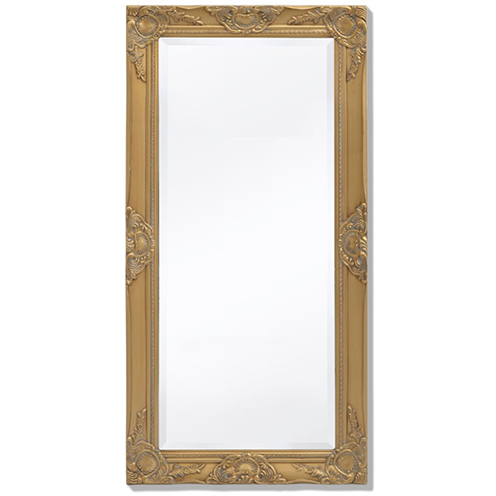 Ramiro Small Baroque Style Wooden Wall Mirror In Gold