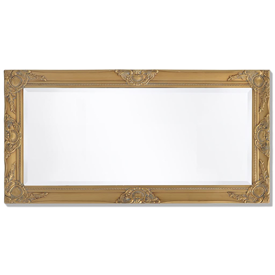 Ramiro Small Baroque Style Wooden Wall Mirror In Gold