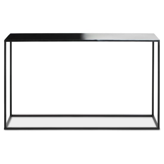 Product photograph of Ramita Metal Console Table In Black And White from Furniture in Fashion