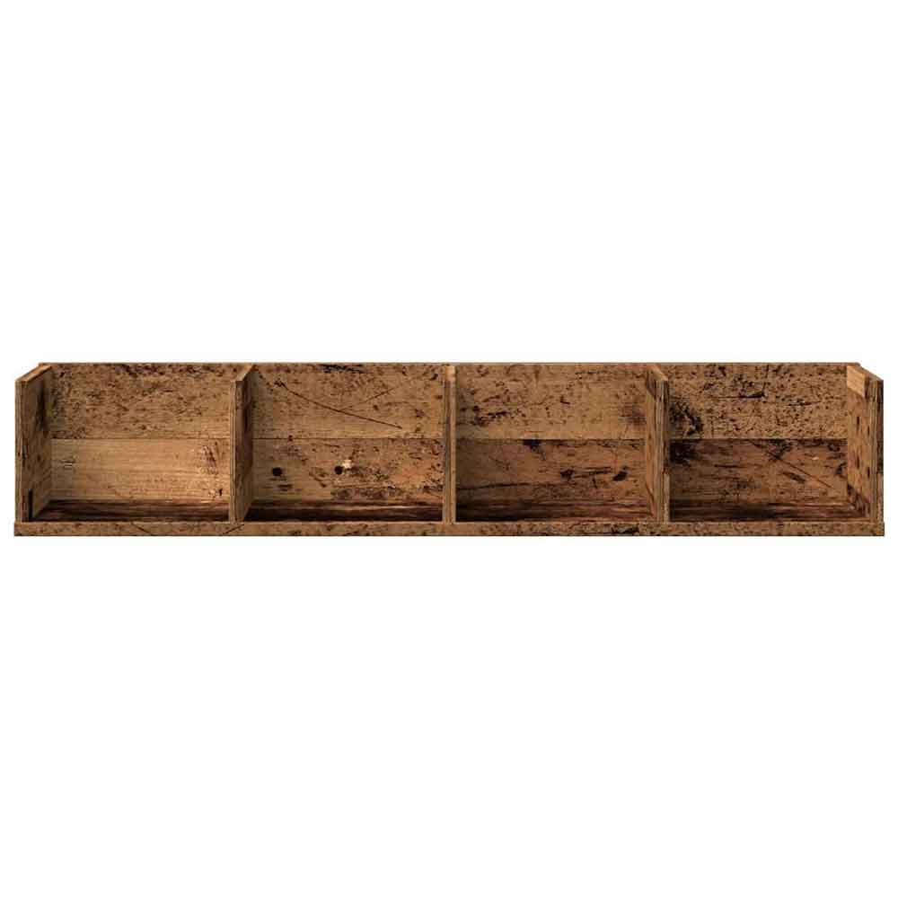 Ramona 100cm Wooden Wall Hung Shelving Unit - Brown