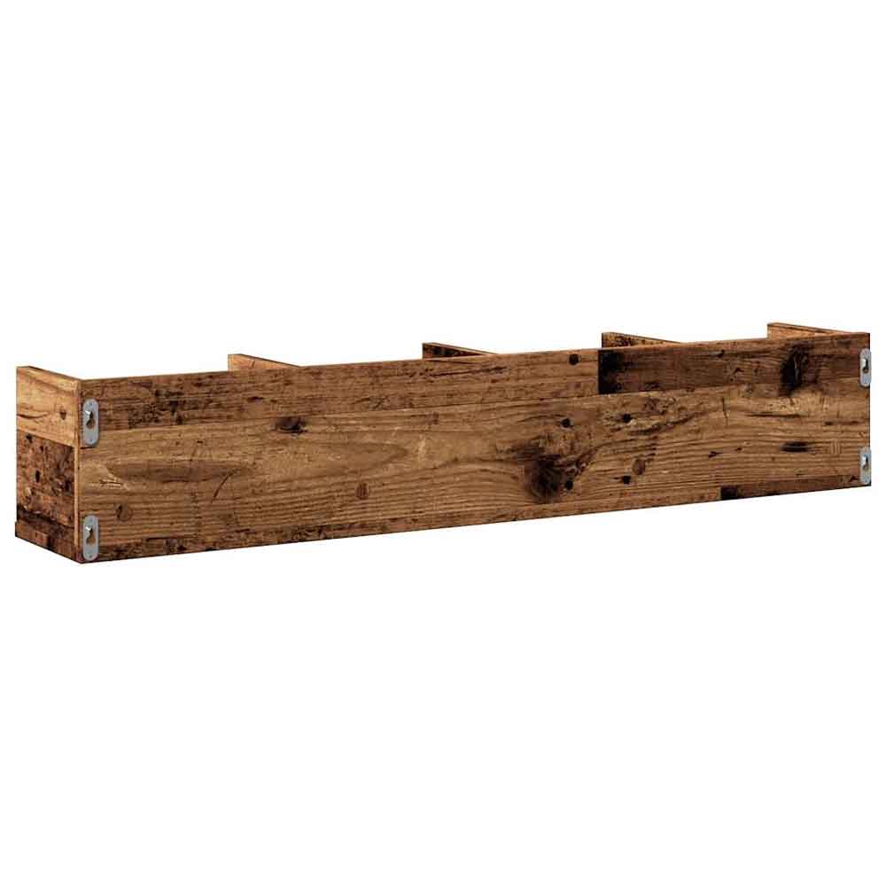 Ramona 100cm Wooden Wall Hung Shelving Unit - Brown
