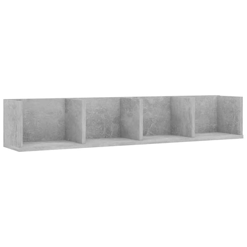 Ramona 100cm Wooden Wall Hung Shelving Unit - Concrete Grey