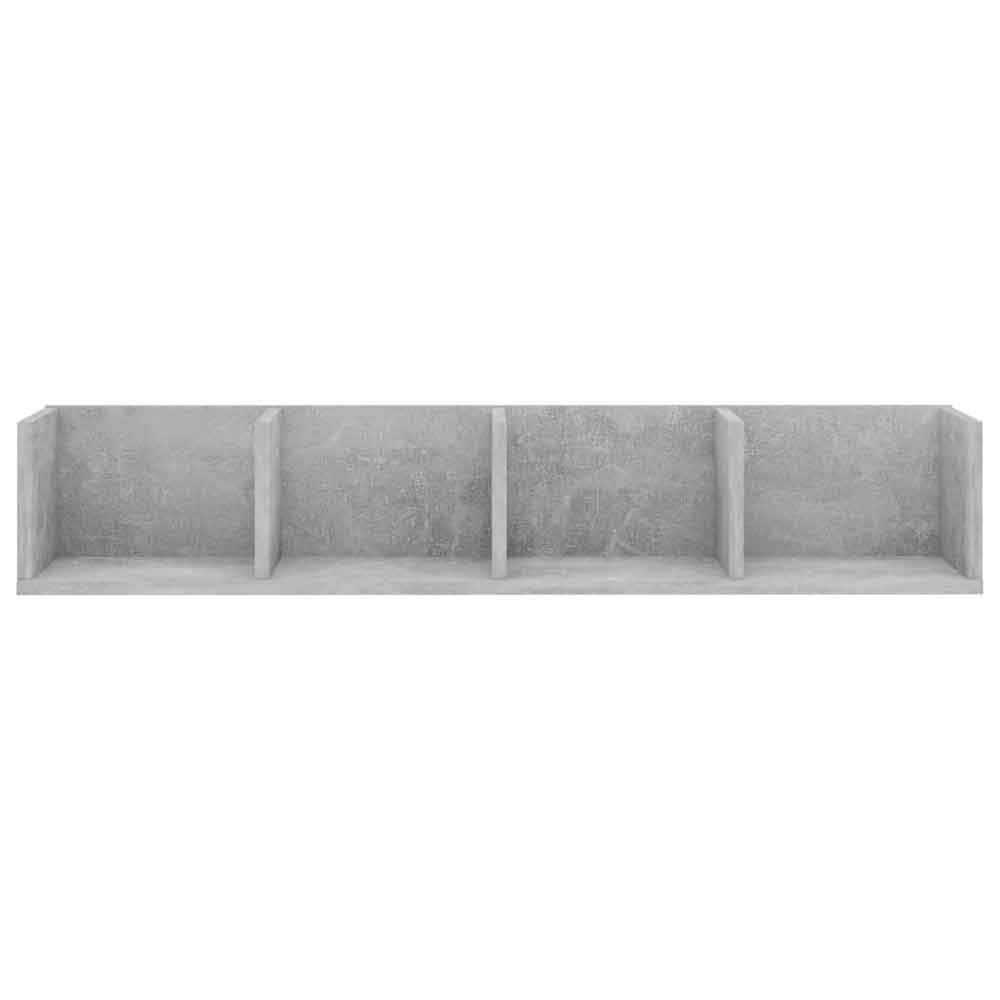 Ramona 100cm Wooden Wall Hung Shelving Unit - Concrete Grey