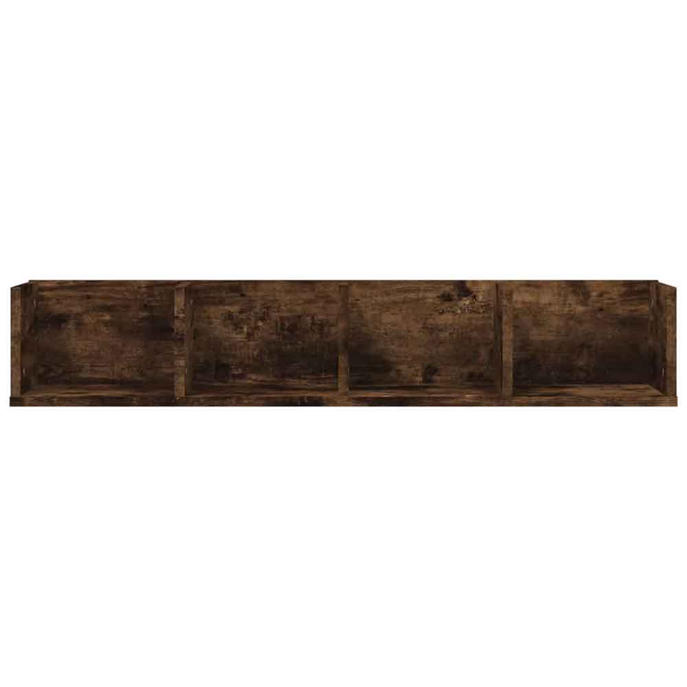 Ramona 100cm Wooden Wall Hung Shelving Unit - Smoked Oak