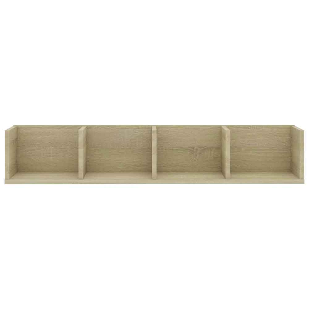 Ramona 100cm Wooden Wall Hung Shelving Unit - Sonoma Oak