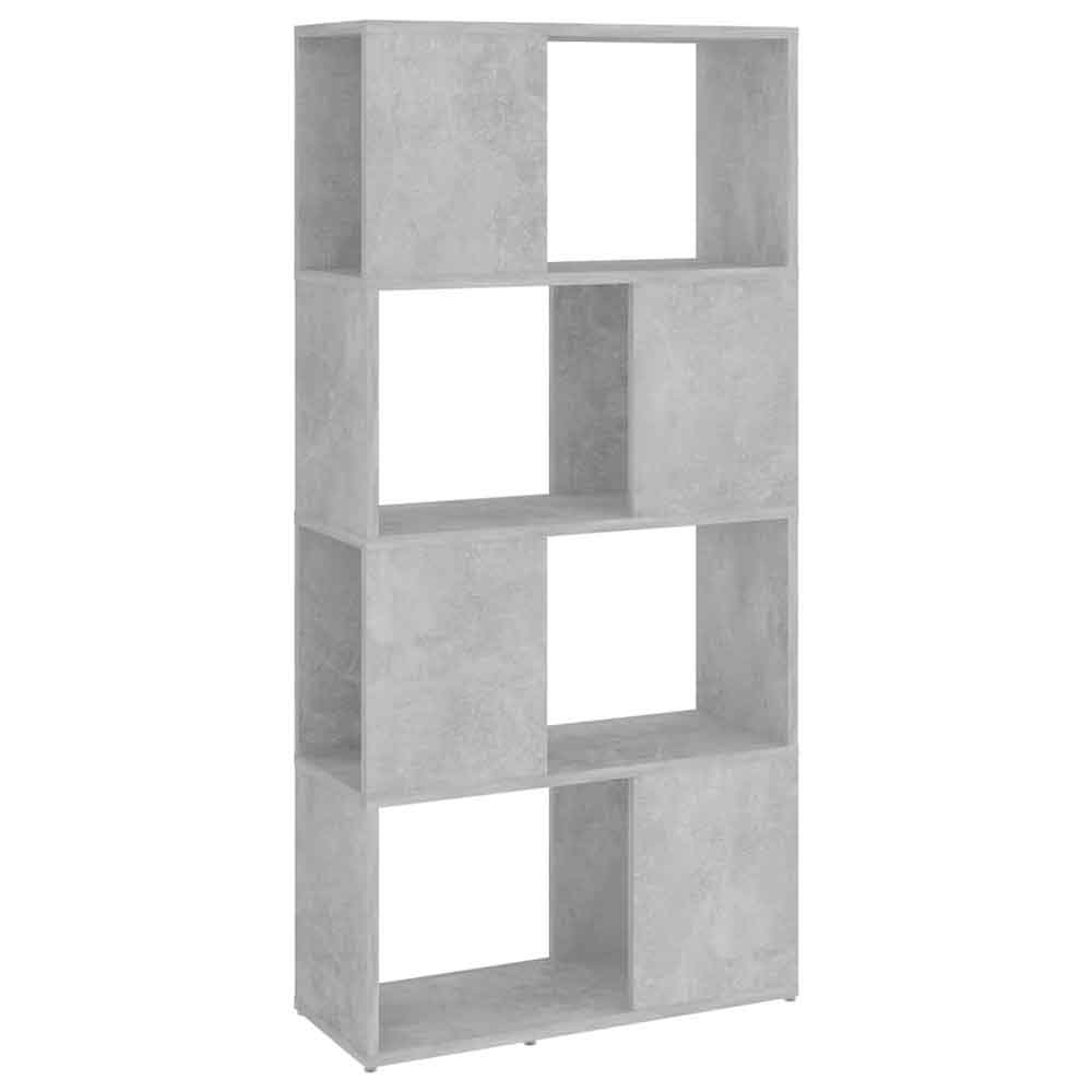 Ramona 60cm Wooden Book Shelf And Room Divider - Concrete Grey