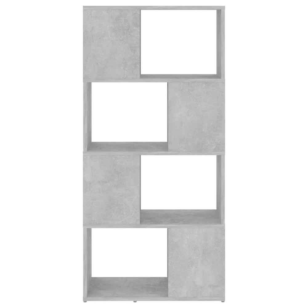 Ramona 60cm Wooden Book Shelf And Room Divider - Concrete Grey