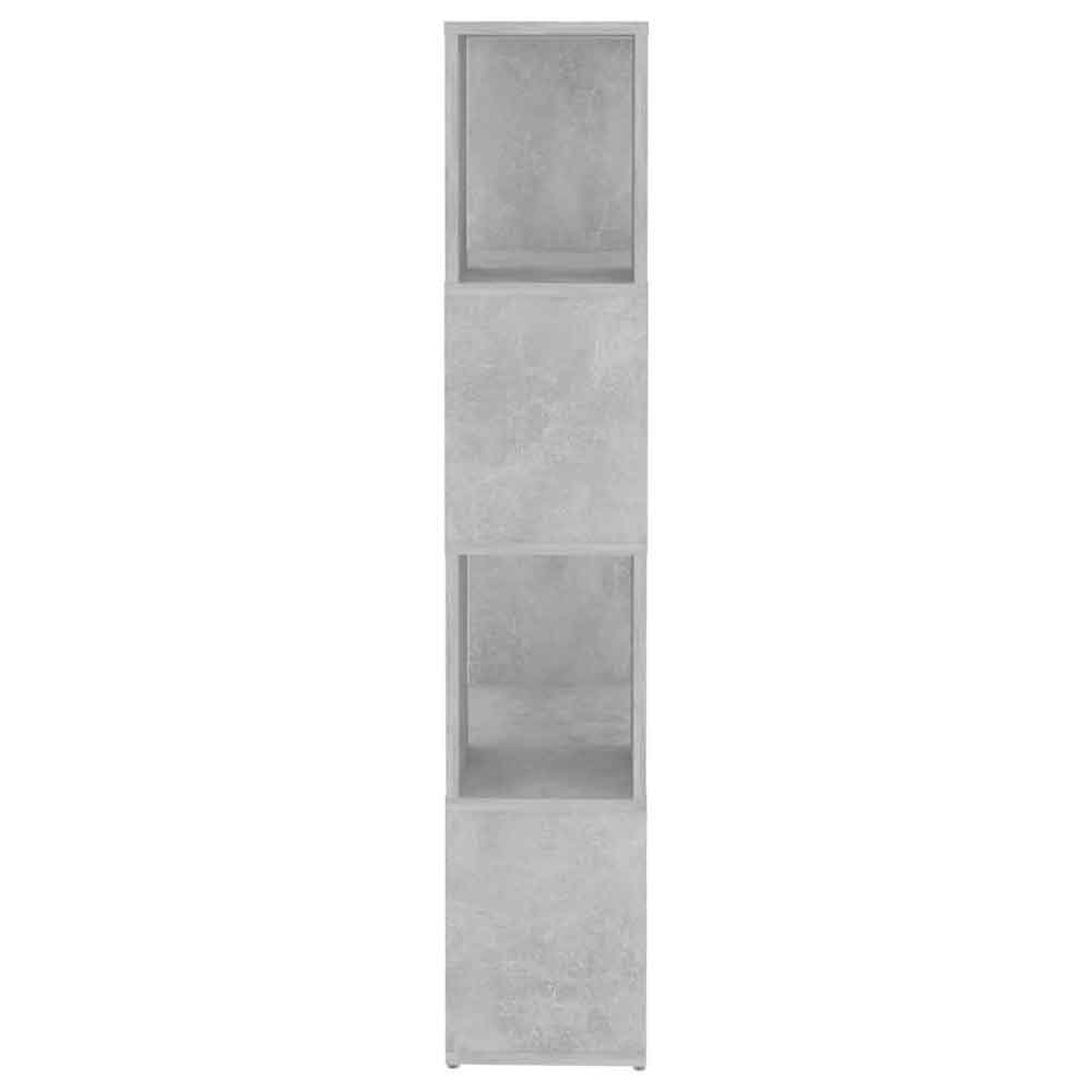 Ramona 60cm Wooden Book Shelf And Room Divider - Concrete Grey