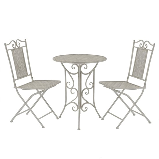 Read more about Ramona steel 3 piece bistro set in grey