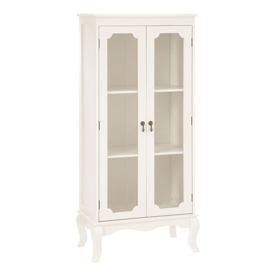 Read more about Ramona wooden bathroom cabinet with 2 glass doors in ivory