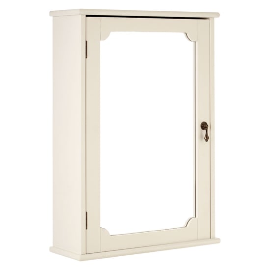 Product photograph of Ramona Wooden Bathroom Mirrored Cabinet In Ivory from Furniture in Fashion