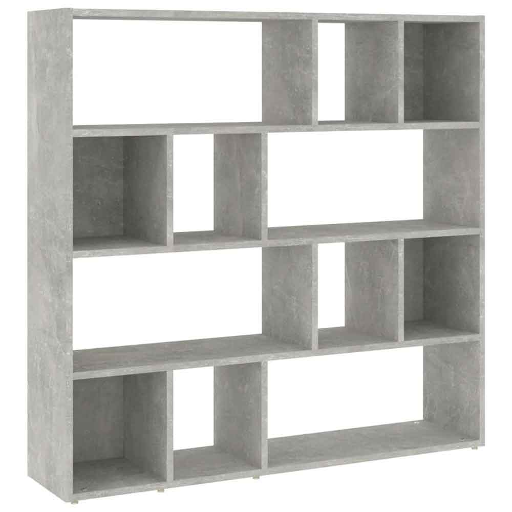 Ramona 105cm Wooden Book Shelf And Room Divider - Concrete Grey