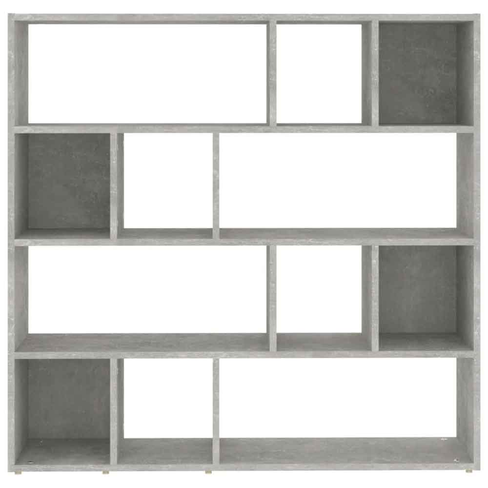 Ramona 105cm Wooden Book Shelf And Room Divider - Concrete Grey