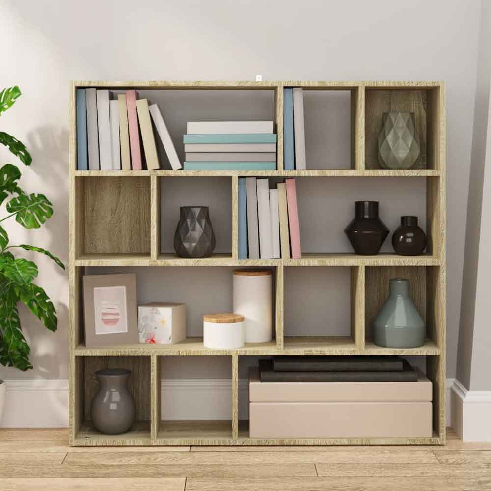 Ramona 105cm Wooden Book Shelf And Room Divider - Sonoma Oak