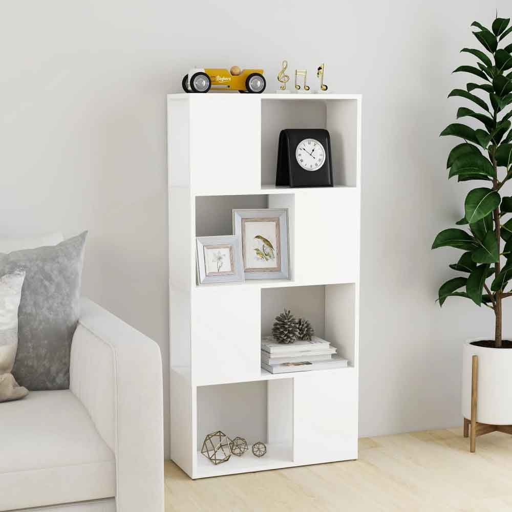 Ramona 60cm Wooden Book Shelf And Room Divider - White