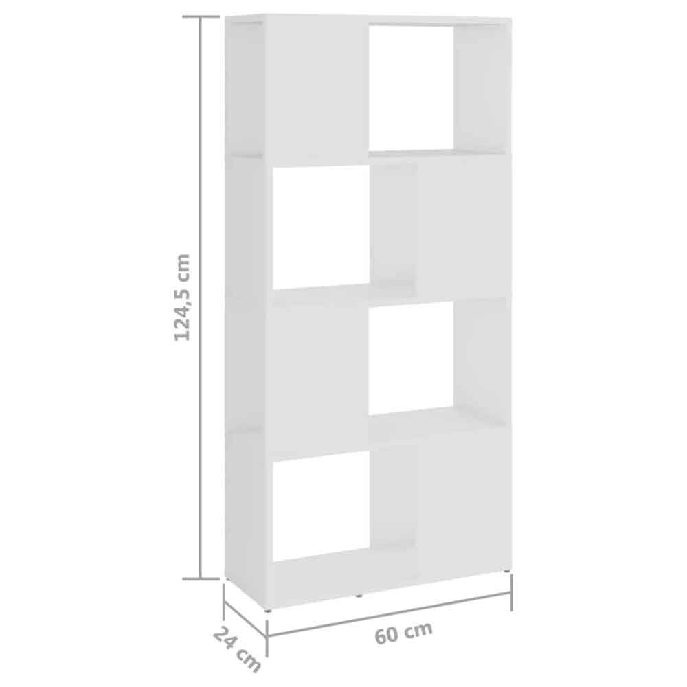 Ramona 60cm Wooden Book Shelf And Room Divider - White
