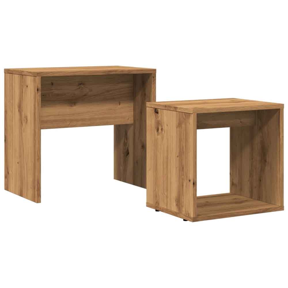 Ramona Wooden Nesting Coffee Table - Artisan Oak