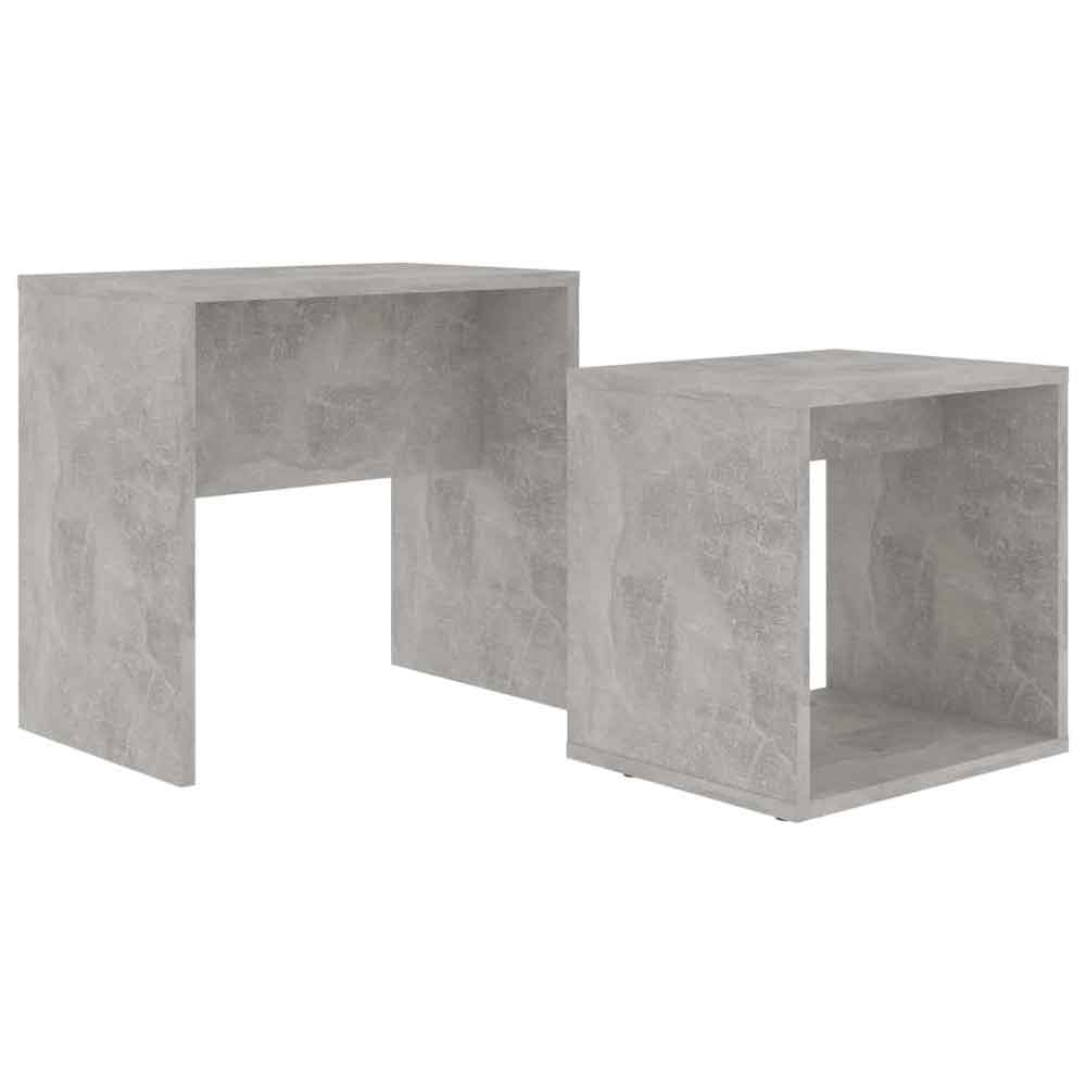 Ramona Wooden Nesting Coffee Table - Concrete Grey
