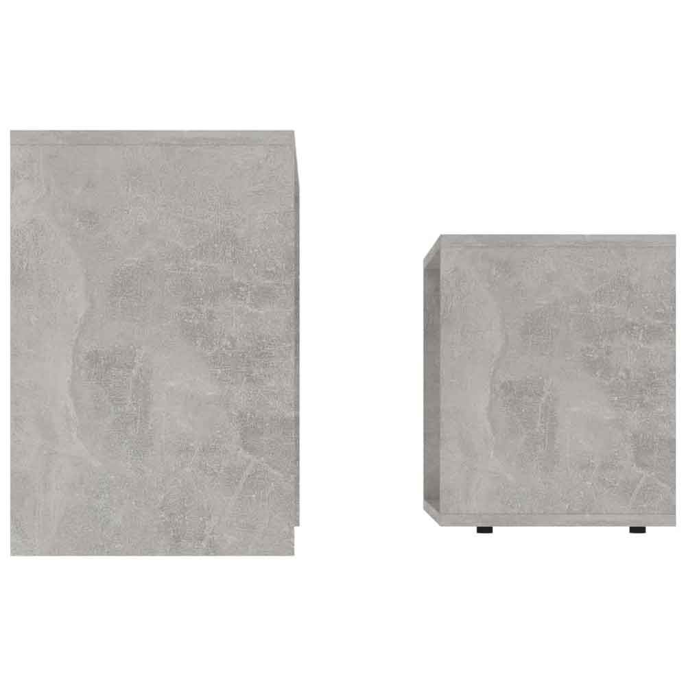 Ramona Wooden Nesting Coffee Table - Concrete Grey