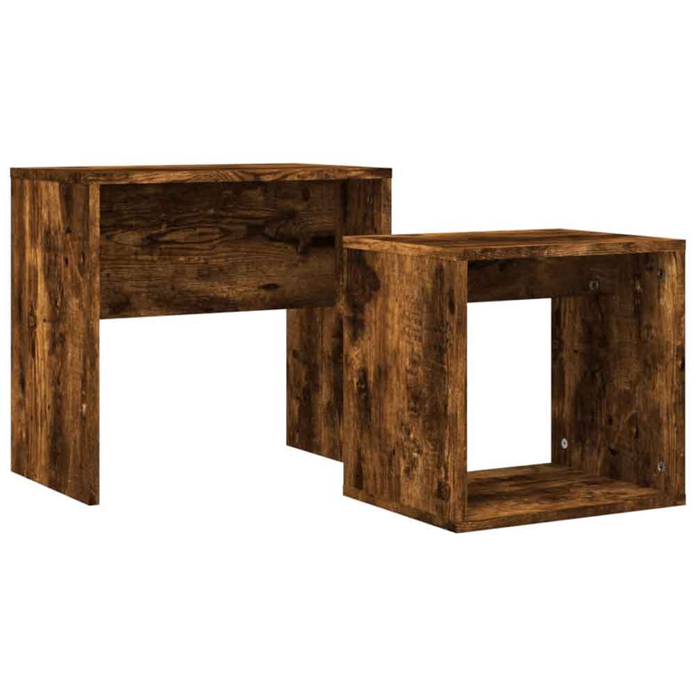 Ramona Wooden Nesting Coffee Table - Smoked Oak