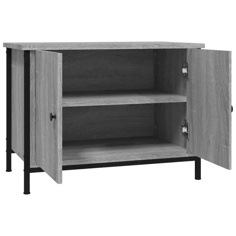Ramona Wooden TV Stand With 2 Doors - Grey Sonoma