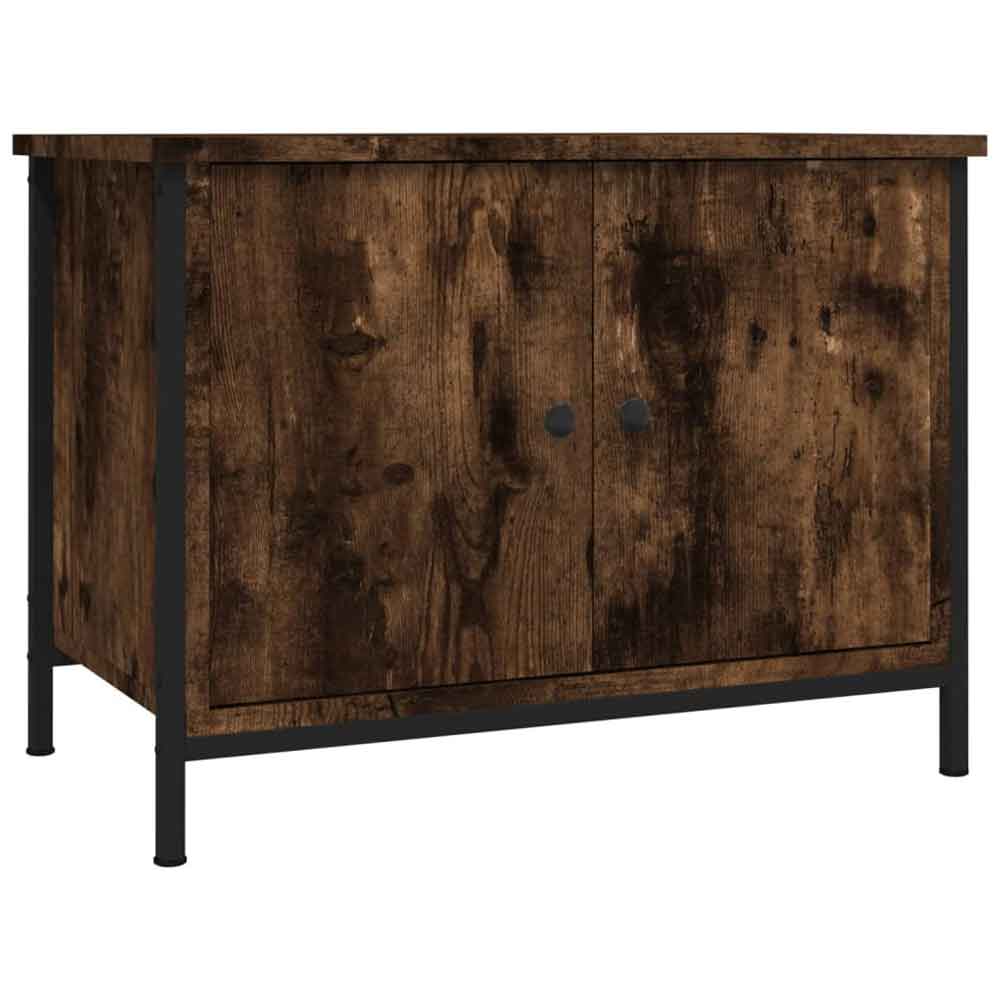 Ramona Wooden TV Stand With 2 Doors - Smoked Oak