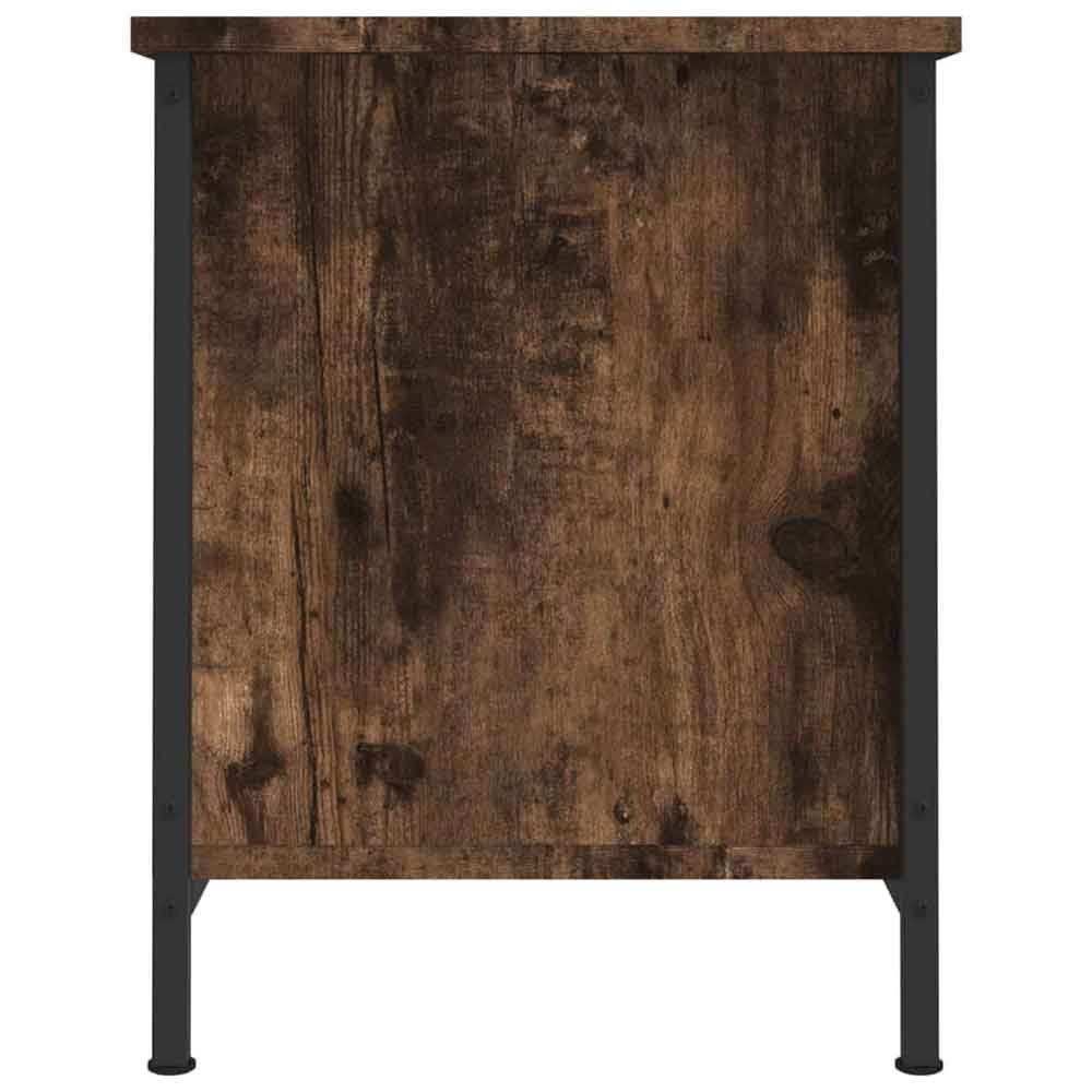 Ramona Wooden TV Stand With 2 Doors - Smoked Oak