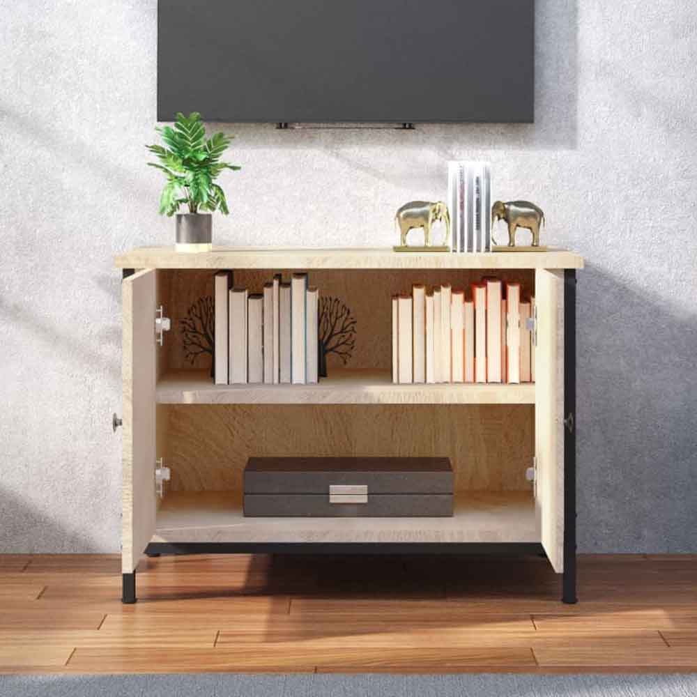 Ramona Wooden TV Stand With 2 Doors - Sonoma Oak
