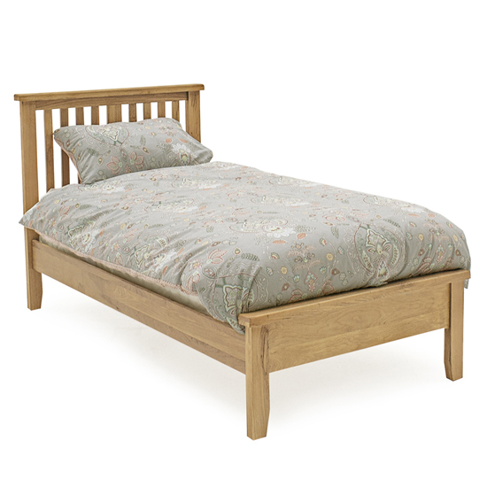 Romero Low Footboard Wooden Single Bed In Natural | Furniture in Fashion