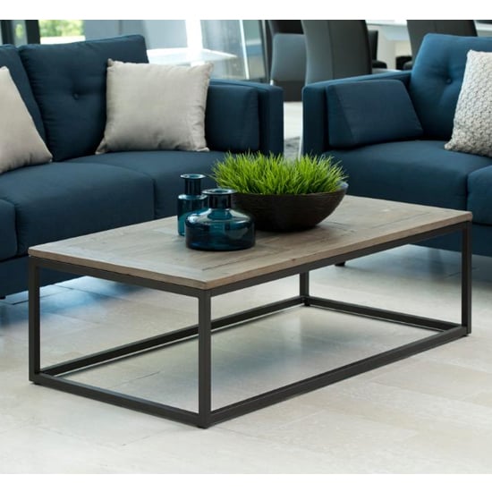 Read more about Ramsey wooden coffee table in fir antique white