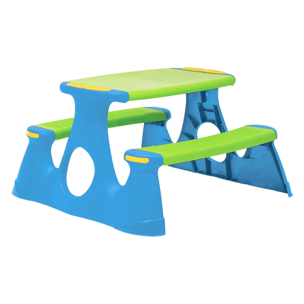 Ramsey Polypropylene Children Picnic Bench In Blue And Green