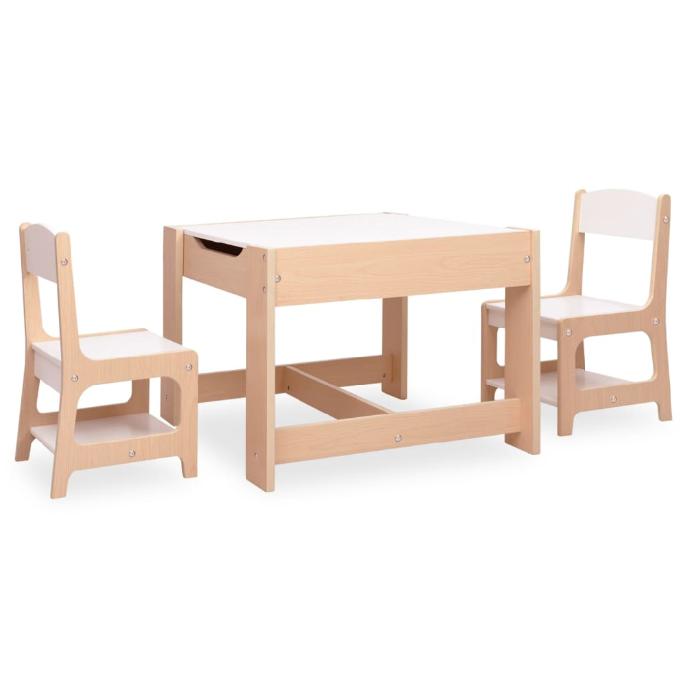 Ramsey Wooden Children Table With 2 Chairs In Brown
