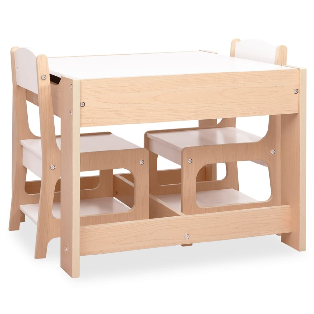 Ramsey Wooden Children Table With 2 Chairs In Brown
