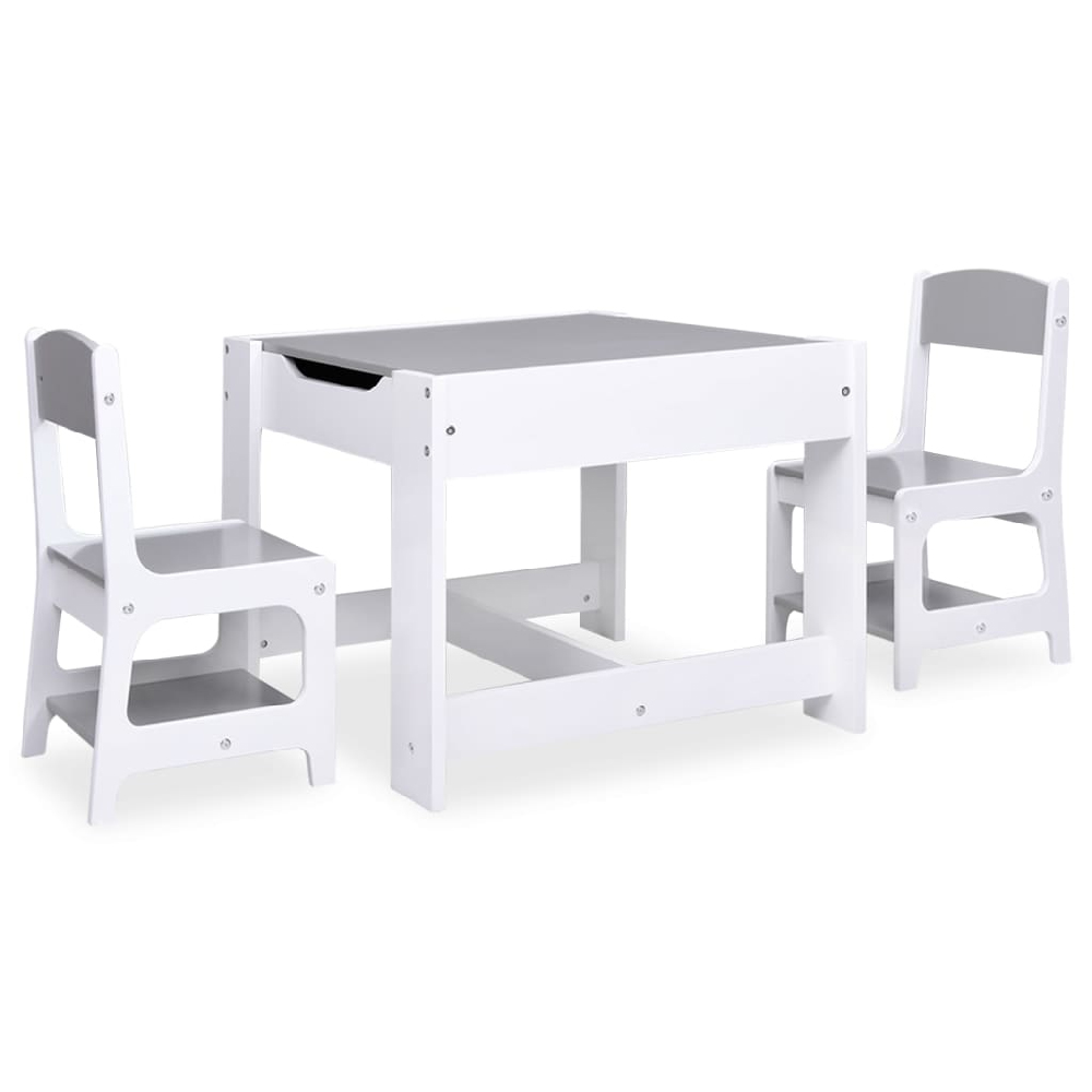 Ramsey Wooden Children Table With 2 Chairs In White