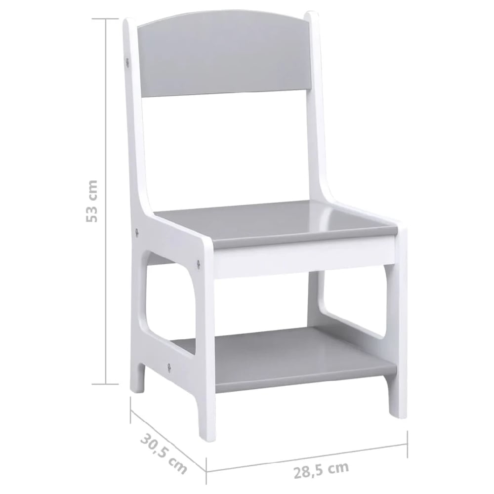 Ramsey Wooden Children Table With 2 Chairs In White