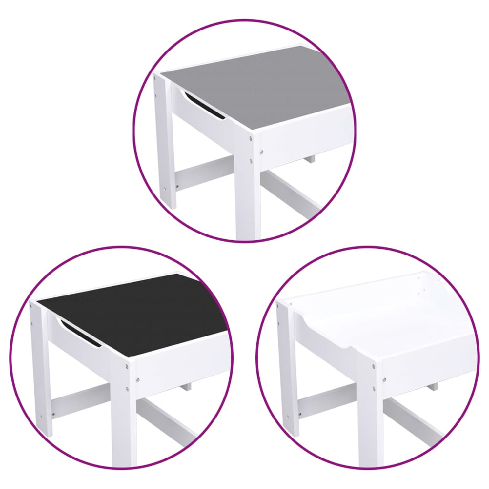 Ramsey Wooden Children Table With 2 Chairs In White