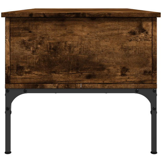Ramsey Wooden Coffee Table With Metal Frame In Smoked Oak