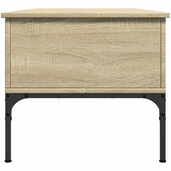 Ramsey Wooden Coffee Table With Metal Frame In Sonoma Oak