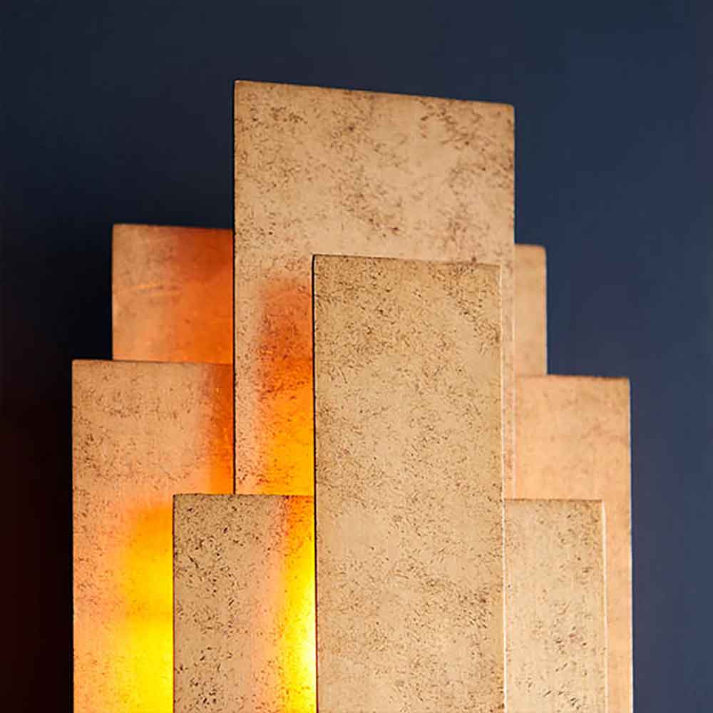 Randolph Metal Sculptural Wall Light In Antique Gold