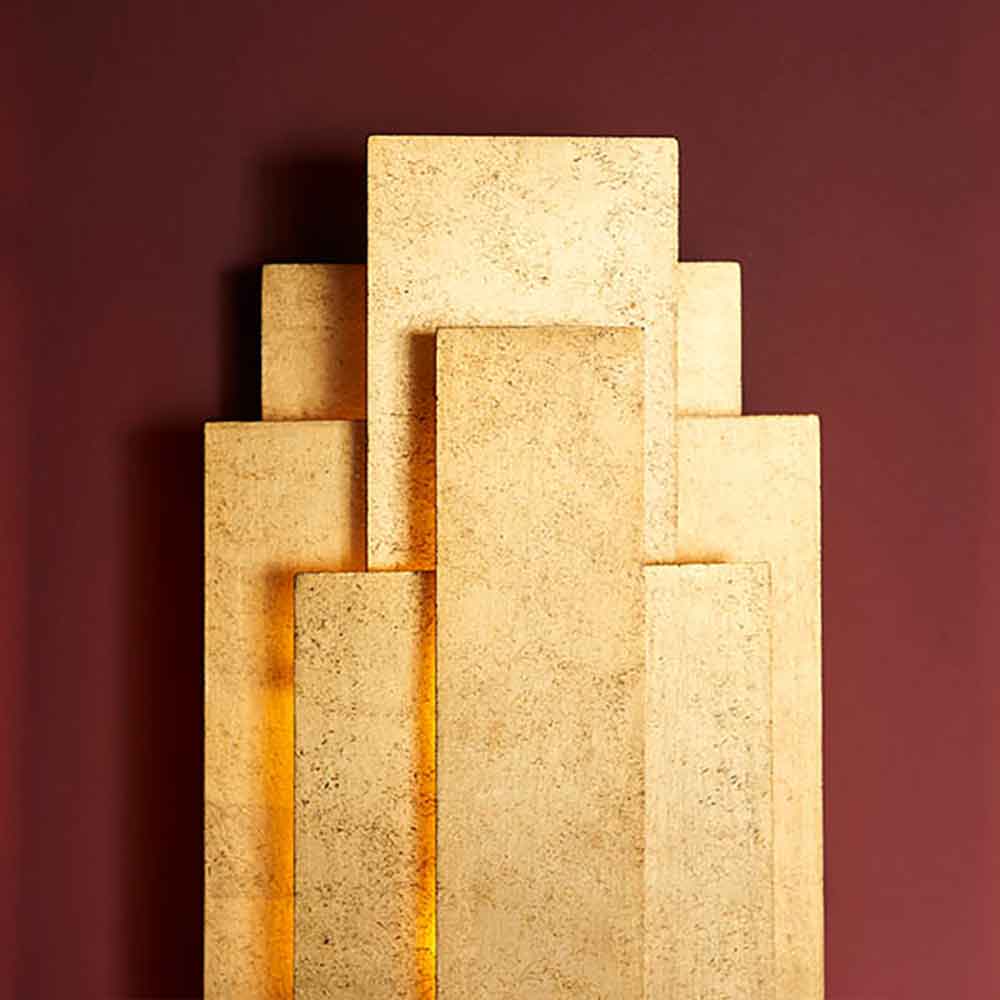 Randolph Metal Sculptural Wall Light In Antique Gold