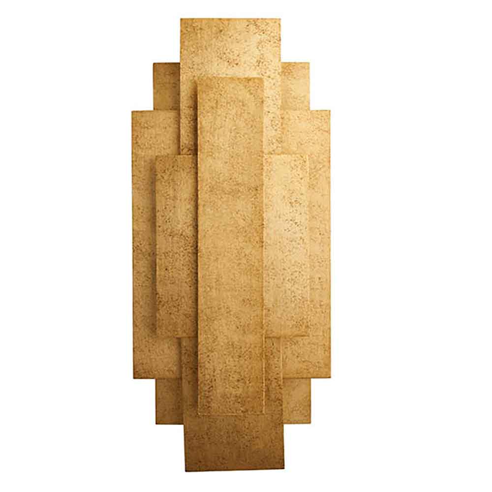 Randolph Metal Sculptural Wall Light In Antique Gold