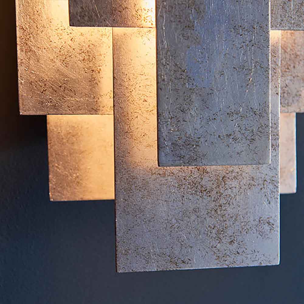 Randolph Metal Sculptural Wall Light In Antique Silver