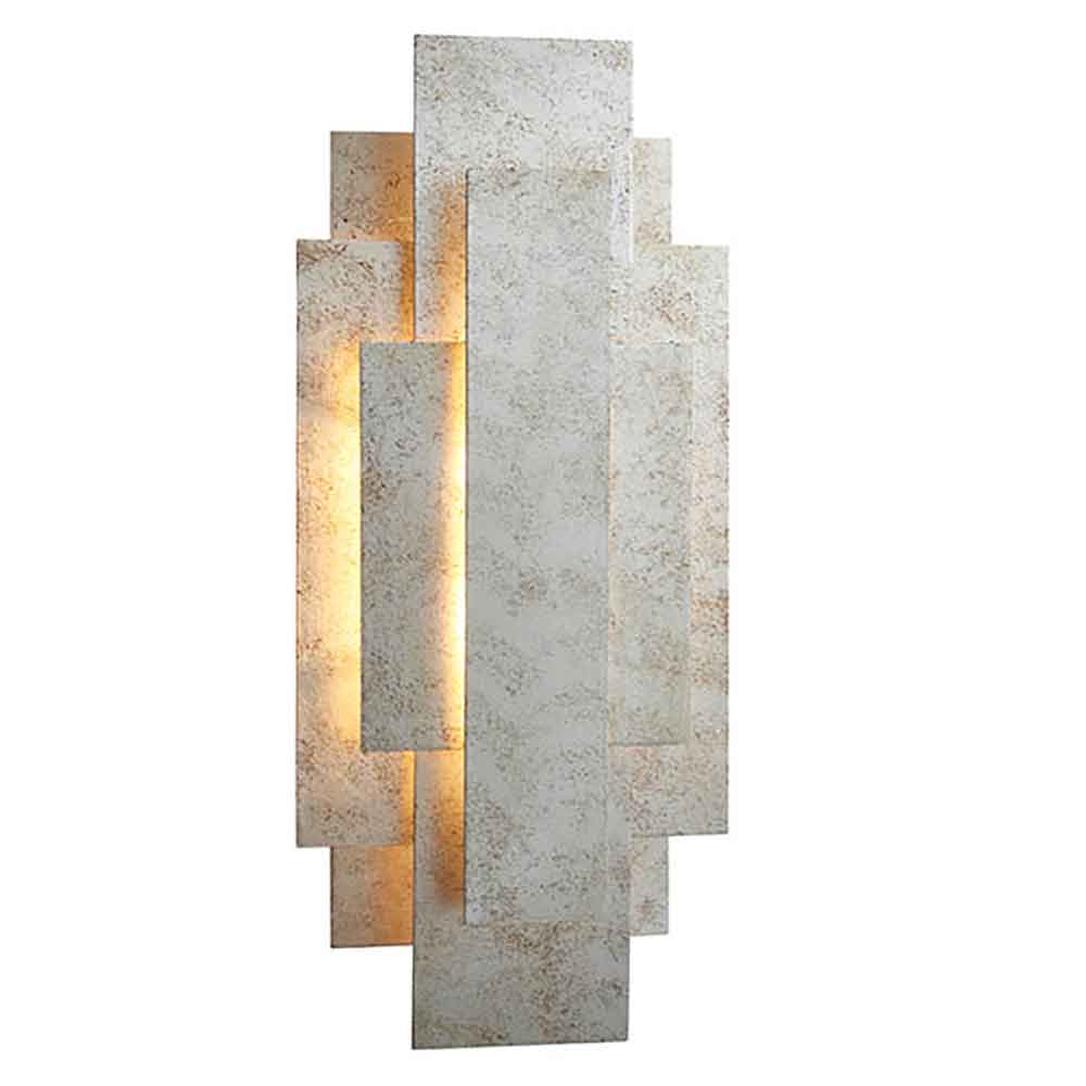 Randolph Metal Sculptural Wall Light In Antique Silver