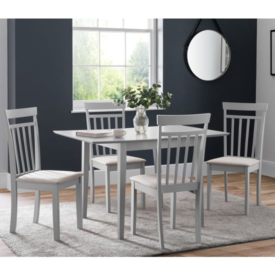 Ranee Extending Dining Table With 4 Coast Chairs In Grey_1