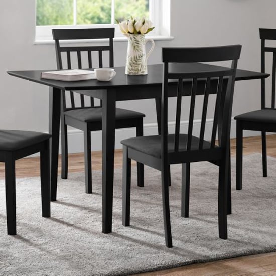 Read more about Ranee extending wooden dining table in black