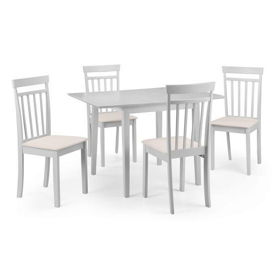 Ranee Extending Wooden Dining Table In Grey